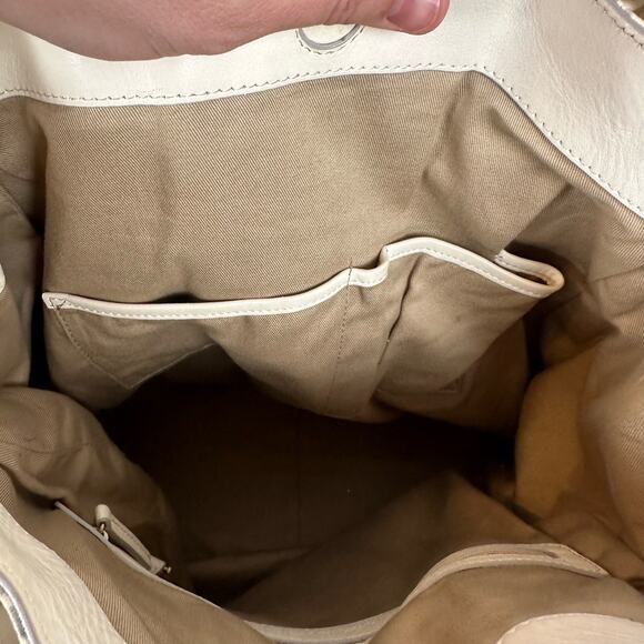 Kenneth Cole Large Cream and Grey Large Double Handle Shoulder Bag - Picture 9 of 10